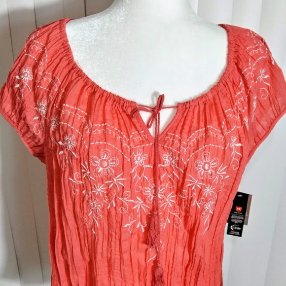 PEASANT/BOHEMIAN STYLE TOP*WOMEN 1X*BY UNIQUE SPECTRUM - Picture 3 of 8